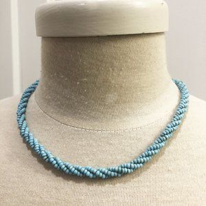 Light Blue Multi Strand Necklace